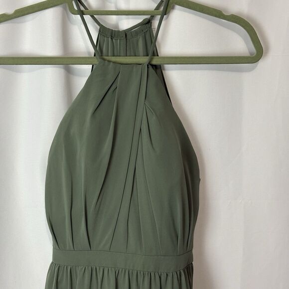 Sorella Vita Women’s 9048 Bridesmaid Dress Formal Gown Halter Sage Green Size 2 - Picture 7 of 9